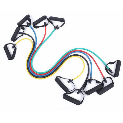 Single Resistance Band, Exercise Tube - with Door Anchor and Manual